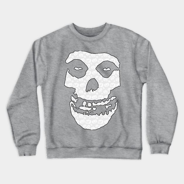 Crimson Ghost - White Halloween Pumpkins Crewneck Sweatshirt by Controlled Chaos